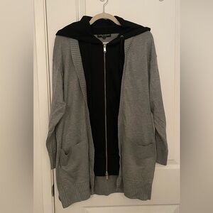 Central Park West Gray and Black Cardigan